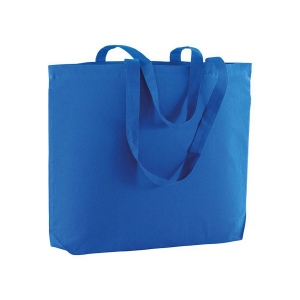 Shopper avec soufflet à la base en coton 135 g/m2, anses longues 2