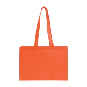 Shopper avec soufflet à la base en TNT 70gm2 thermosoudé, anses longues 20