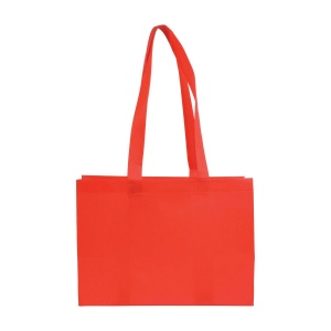 Shopper avec soufflet à la base en TNT 70gm2 thermosoudé, anses longues 29