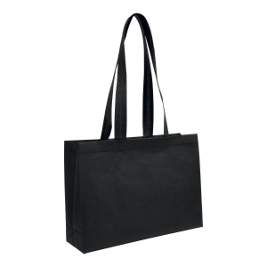 Shopper avec soufflet à la base en TNT 70gm2 thermosoudé, anses longues 33
