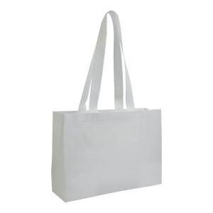 Shopper avec soufflet à la base en TNT 70gm2 thermosoudé, anses longues 36