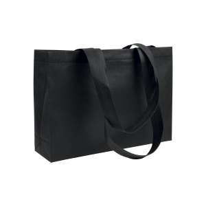 Shopper avec soufflet à la base en TNT 70gm2 thermosoudé, anses longues 9