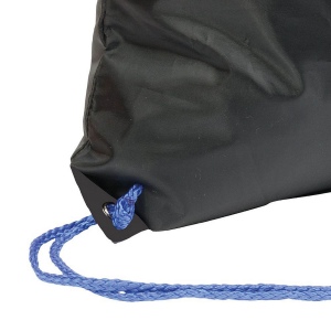 Sac à dos noir en polyester 210T, avec fermeture réglable à cordon, angles renforcés 8