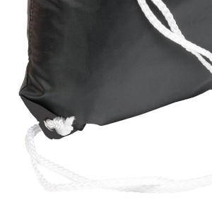 Sac à dos noir en polyester 210T, avec fermeture réglable à cordon, angles renforcés 12