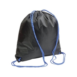 Sac à dos noir en polyester 210T, avec fermeture réglable à cordon, angles renforcés 3