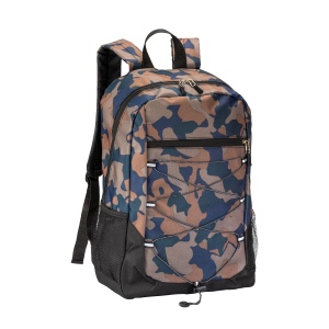 Sac à dos en polyester 600D avec 4 poches dont 2 latérales en filet 3