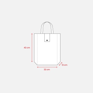 Shopper pliable avec soufflet en TNT 80g/m2, anses courtes 9