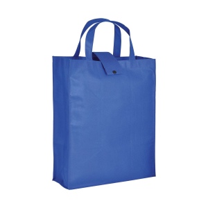 Shopper pliable avec soufflet en TNT 80g/m2, anses courtes