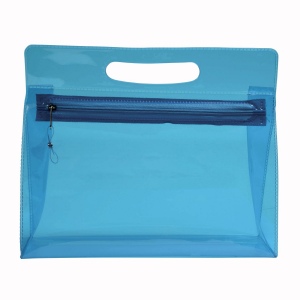 Trousse de toilette en PVC transparente avec fermeture éclair et poignée (20,5x25x7,5 cm) 7