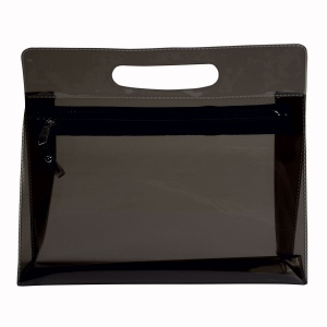 Trousse de toilette en PVC transparente avec fermeture éclair et poignée (20,5x25x7,5 cm) 8