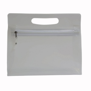 Trousse de toilette en PVC transparente avec fermeture éclair et poignée (20,5x25x7,5 cm) 9