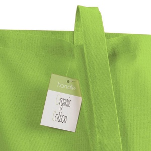 Shopper en coton organique 140g/m2, anses longues 10