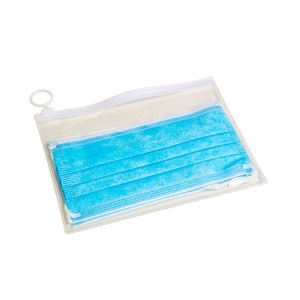 Pochette refermable en PVC (18,6x14,2 cm) pour masques chirurgicaux et pour 18424 5