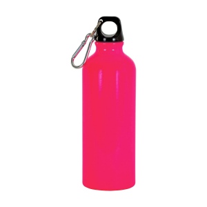 Gourde en aluminium (500ml), avec bouchon en plastique et mousqueton 3