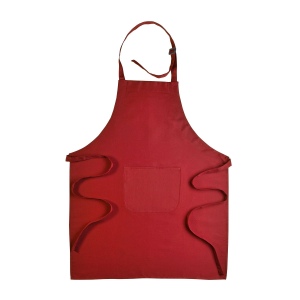 Tablier long 30 % coton/70 % polyester (180g/m2), 70x85 cm avec poche frontale et lanière 6