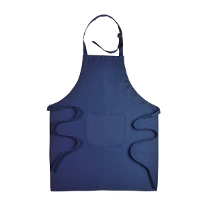 Tablier long 30 % coton/70 % polyester (180g/m2), 70x85 cm avec poche frontale et lanière 4