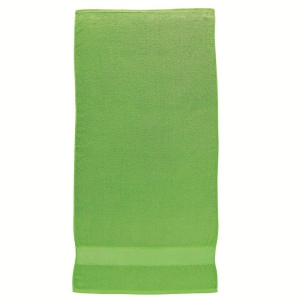 Serviette en éponge de coton 100% (300gr/m2) avec bande de couleur en polyester imprimable 7