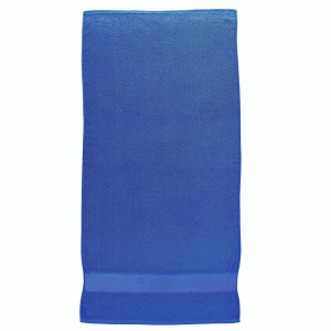 Serviette en éponge de coton 100% (300gr/m2) avec bande de couleur en polyester imprimable 8