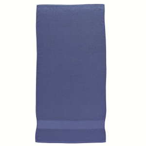 Serviette en éponge de coton 100% (300gr/m2) avec bande de couleur en polyester imprimable 10