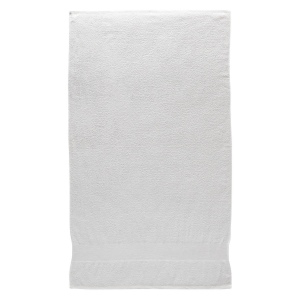 Serviette en éponge de coton 100% (300gr/m2) avec bande de couleur en polyester imprimable 3