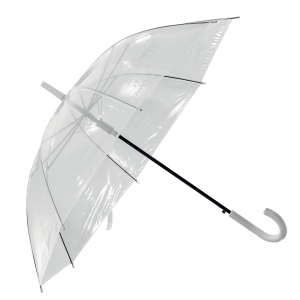 Parapluie automatique avec cadre en métal et poignée en plastique incurvée 2
