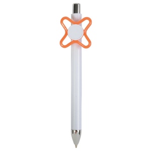Stylo en plastique blanc avec fileur coloré 4