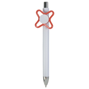 Stylo en plastique blanc avec fileur coloré 6