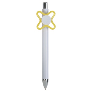 Stylo en plastique blanc avec fileur coloré 5