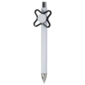 Stylo en plastique blanc avec fileur coloré 7