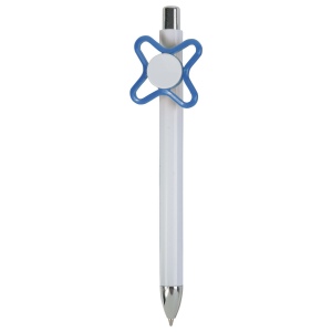 Stylo en plastique blanc avec fileur coloré 3
