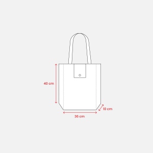Sac shopper pliable en TNT 80g/m2 avec anses longues 26