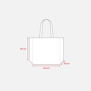 Sac shopper en TNT lamine avec anses longues colorées et soufflet 12
