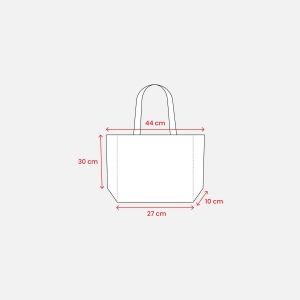 Sac shopping en TNT thermo-saudé, avec anses longues et soufflett 28