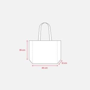 Shopper avec soufflet en R-PET (plastique recyclé). hanses longues 8