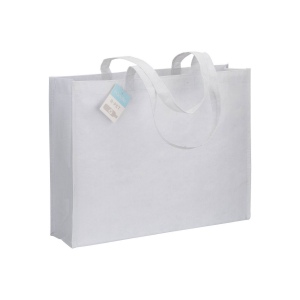 Shopper avec soufflet en R-PET (plastique recyclé). hanses longues 5