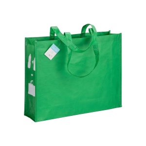 Shopper avec soufflet en R-PET (plastique recyclé). hanses longues 3