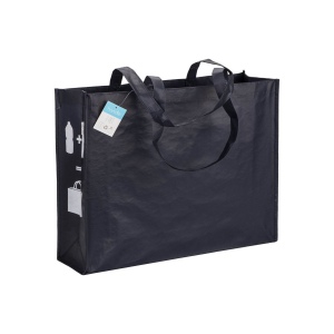 Shopper avec soufflet en R-PET (plastique recyclé). hanses longues 2