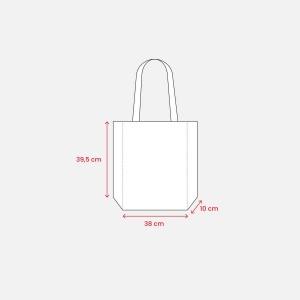 Sac shopper en TNT imprimé effet jute avec anses longues et soufflet 4