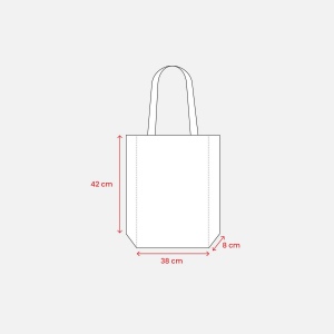 Sac shopping en coton organic, anses longueset souflet 6