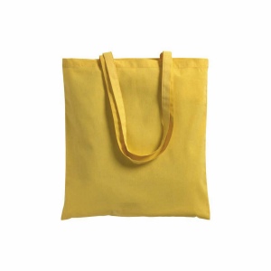 Sac shopping en coton 180 g/m2 avec anses longues et soufflet 10