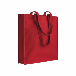 Sac shopping en coton 180 g/m2 avec anses longues et soufflet 5