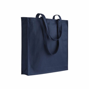 Sac shopping en coton 180 g/m2 avec anses longues et soufflet 4