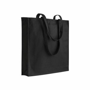 Sac shopping en coton 180 g/m2 avec anses longues et soufflet 6