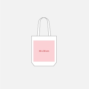 Sac shopping en coton 180 g/m2 avec anses longues et soufflet 6