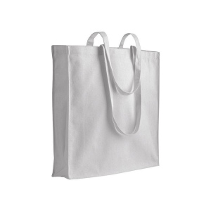 Sac shopping en coton 180 g/m2 avec anses longues et soufflet 2