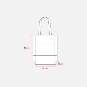 Sac Shopping en TNT thermo-saudé, avec anses longues et soufflett 17