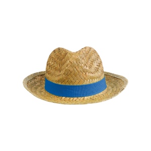 Chapeau en paille avec bande élastique 3 cm applicable et personnalisable. 6