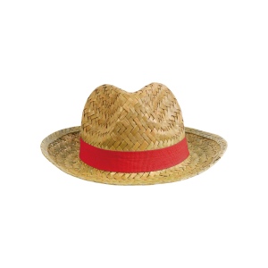 Chapeau en paille avec bande élastique 3 cm applicable et personnalisable. 8