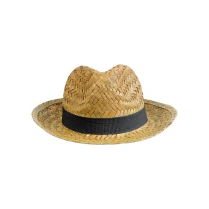 Chapeau en paille avec bande élastique 3 cm applicable et personnalisable. 10