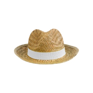 Chapeau en paille avec bande élastique 3 cm applicable et personnalisable. 12